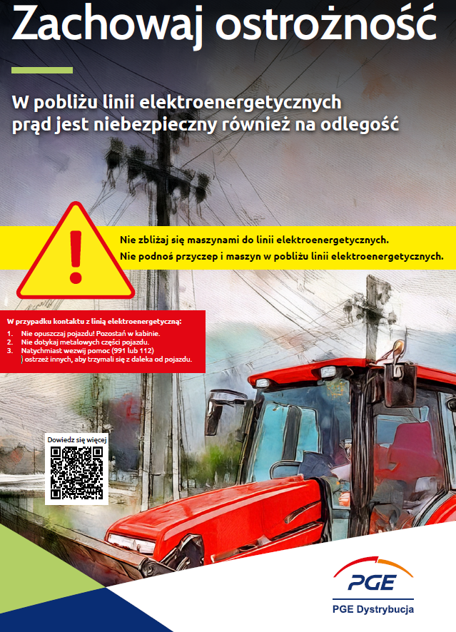 Zachowaj ostrożność - Prąd jest niebezpieczny także na odległość!