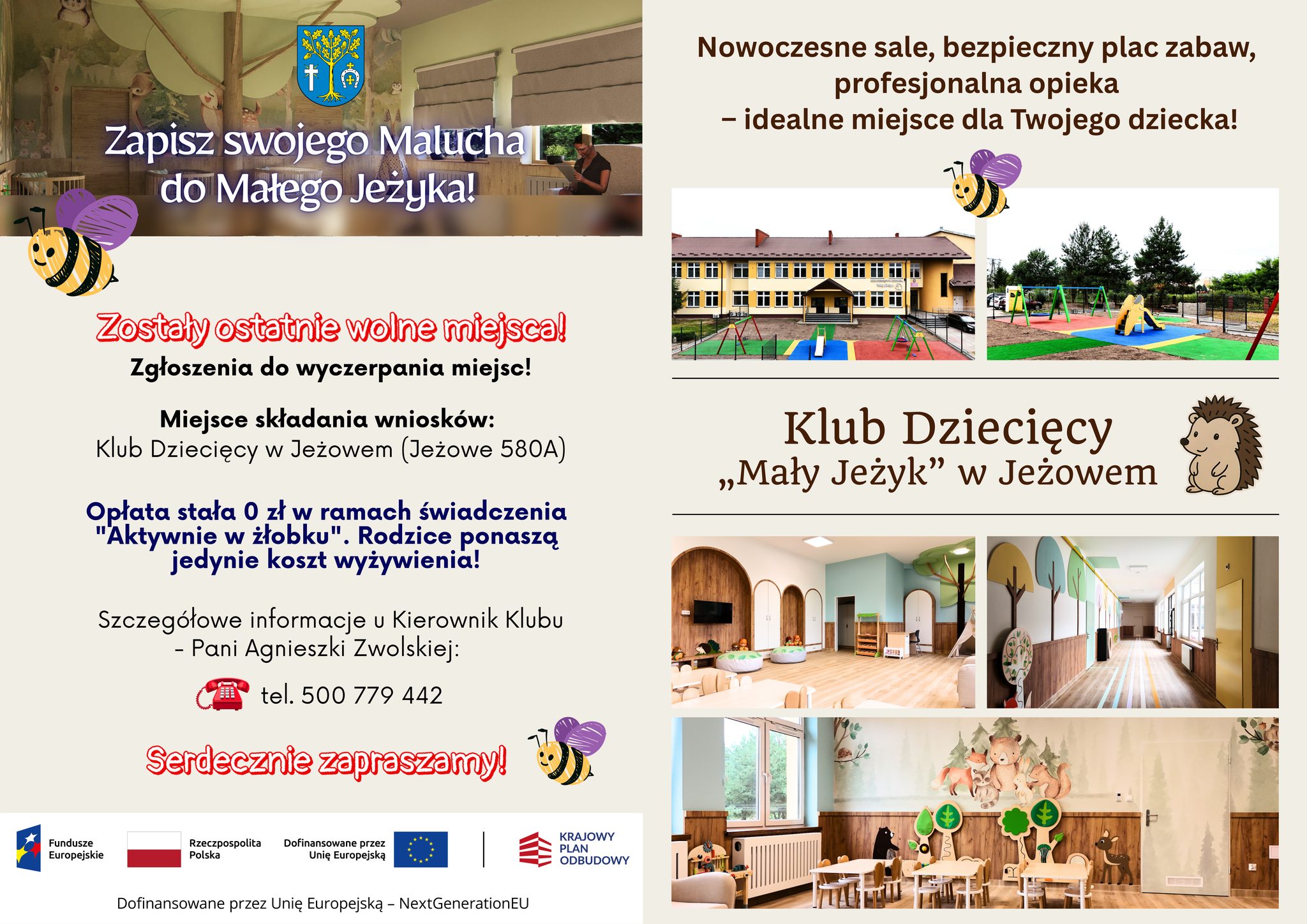  Zapisz swojego Malucha do Małego Jeżyka! Zostały ostatnie wolne miejsca!