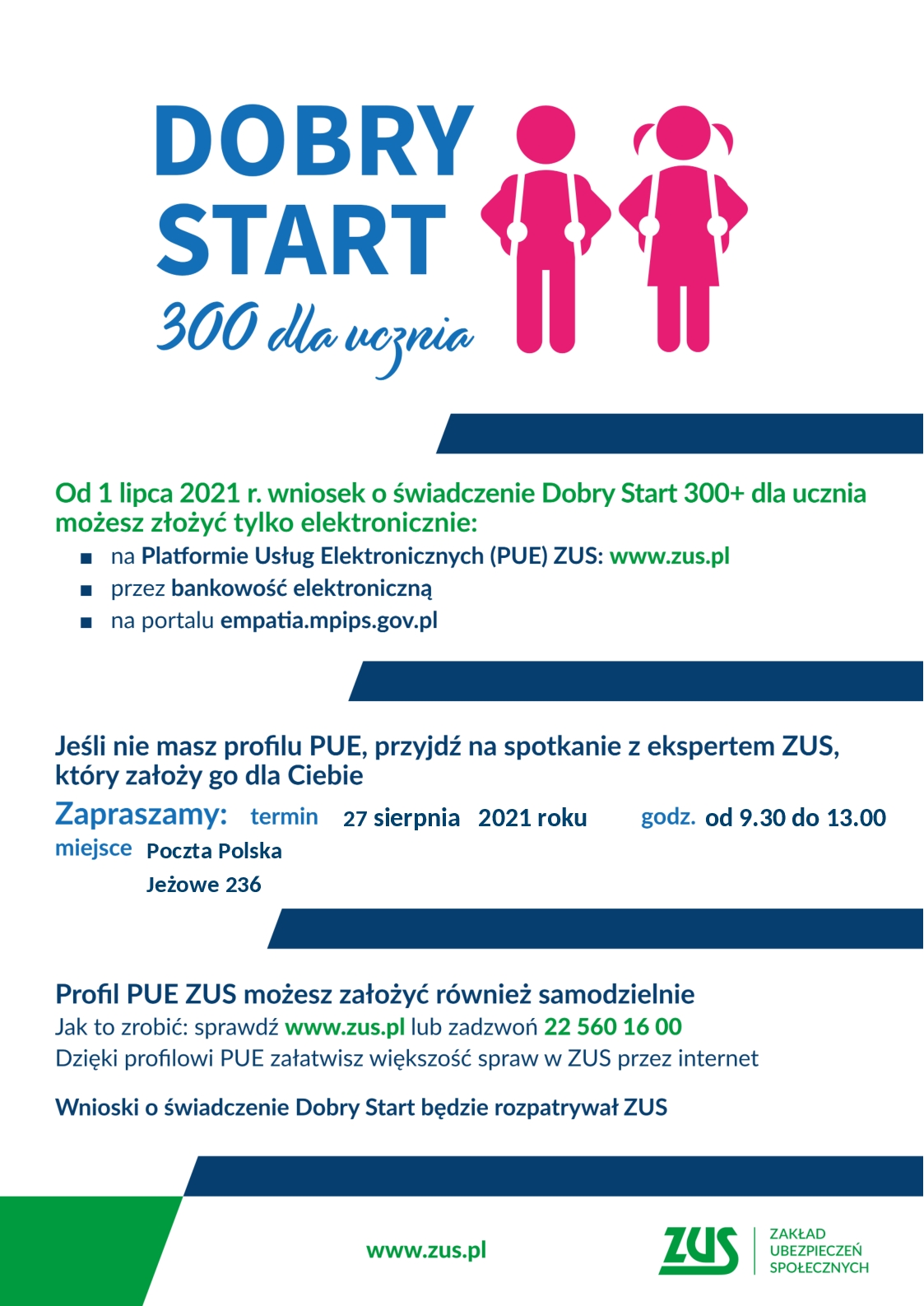 DOBRY START 300 dla ucznia - spotkanie z ekspertem ZUS 