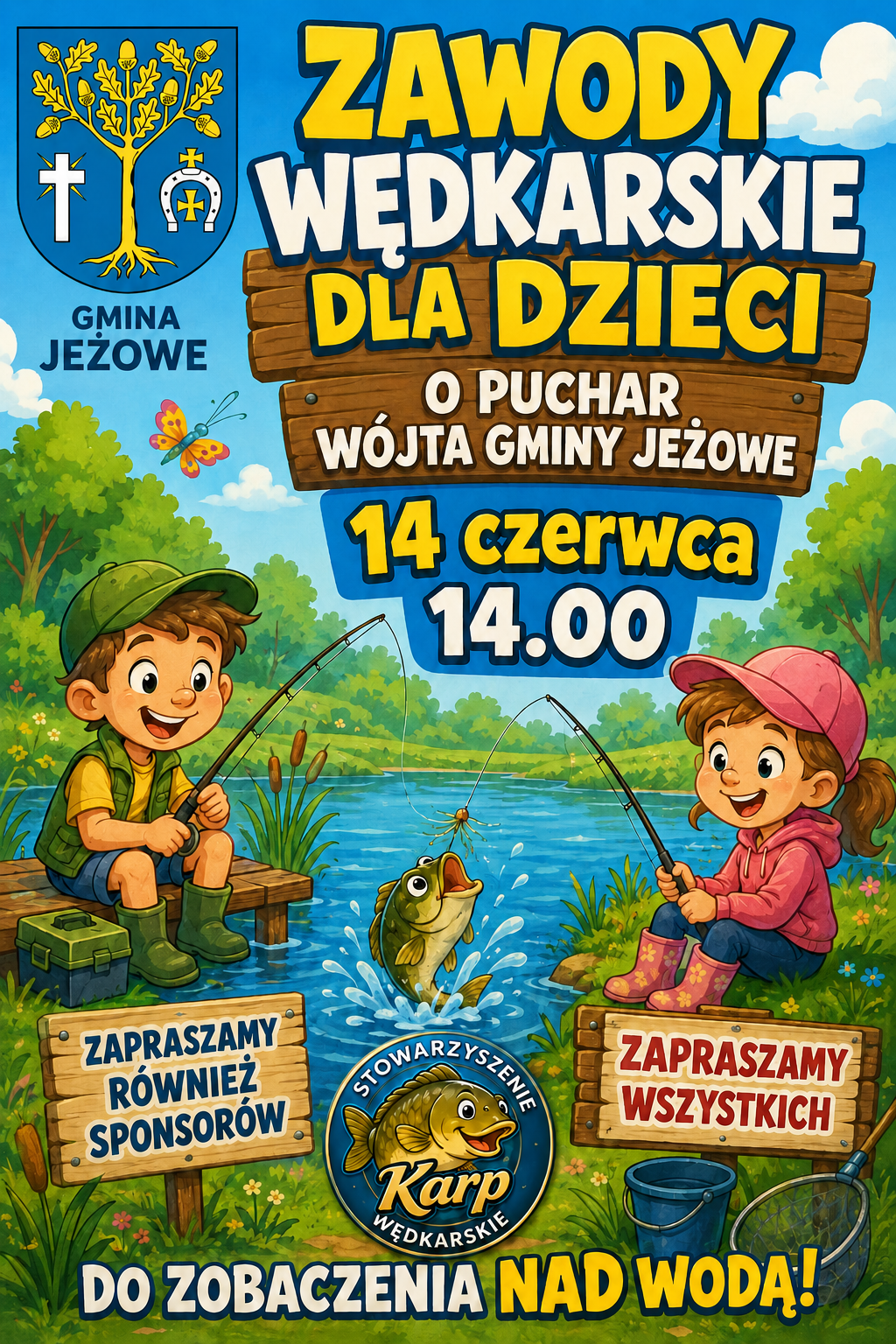 Zawody Wędkarskie dla Dzieci o Puchar Wójta Gminy Jeżowe!