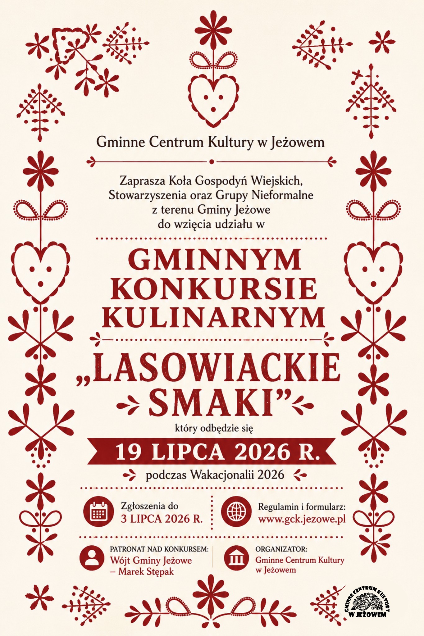 Gminny Konkurs Kulinarny "Lasowiackie Smaki" 2026