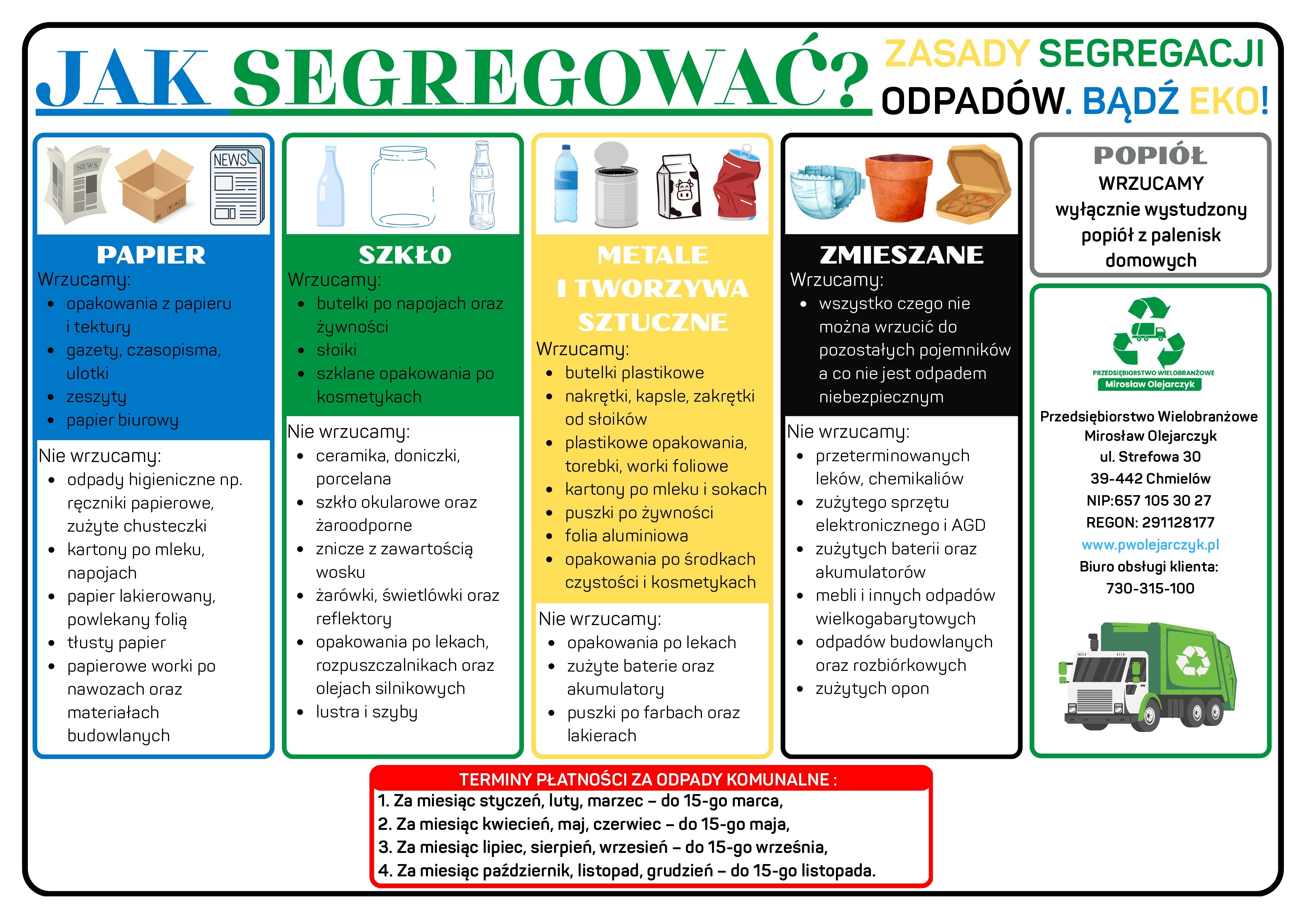  Harmonogram wywozu odpadów na rok 2026