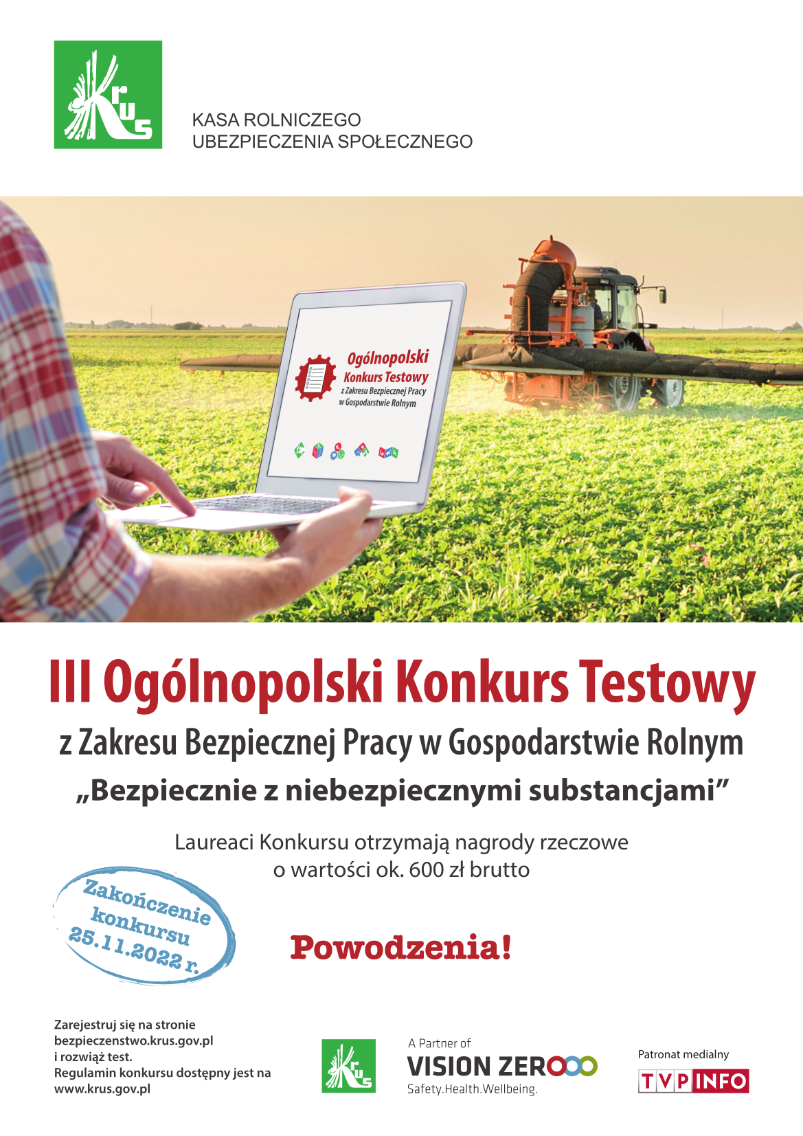 III Ogólnopolski Konkurs Testowy z Zakresu Bezpiecznej Pracy w Gospodarstwie Rolnym