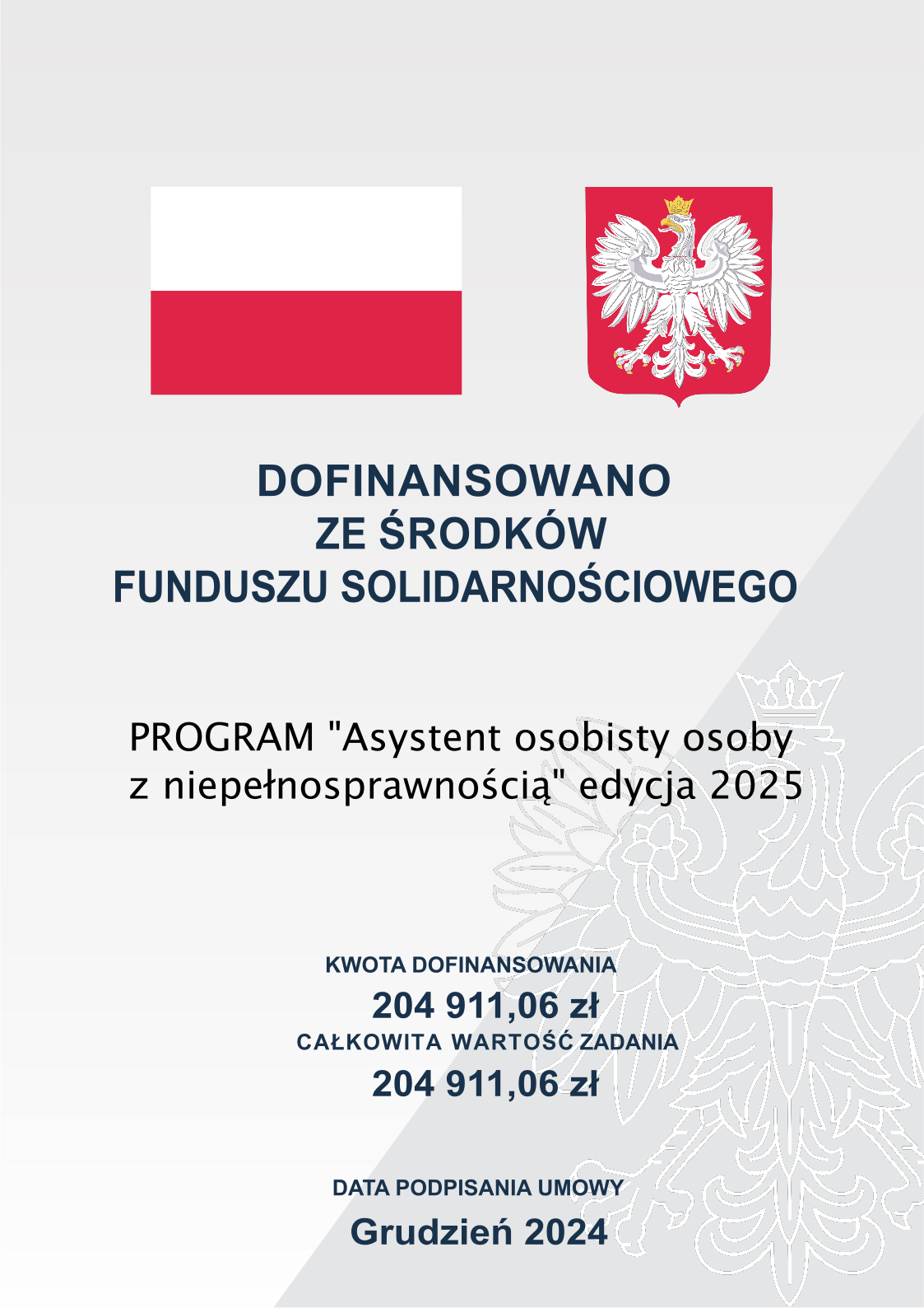 Program Asystent Osobisty Osoby z  Niepełnosprawnością” dla Jednostek Samorządu Terytorialnego - edycja 2025.