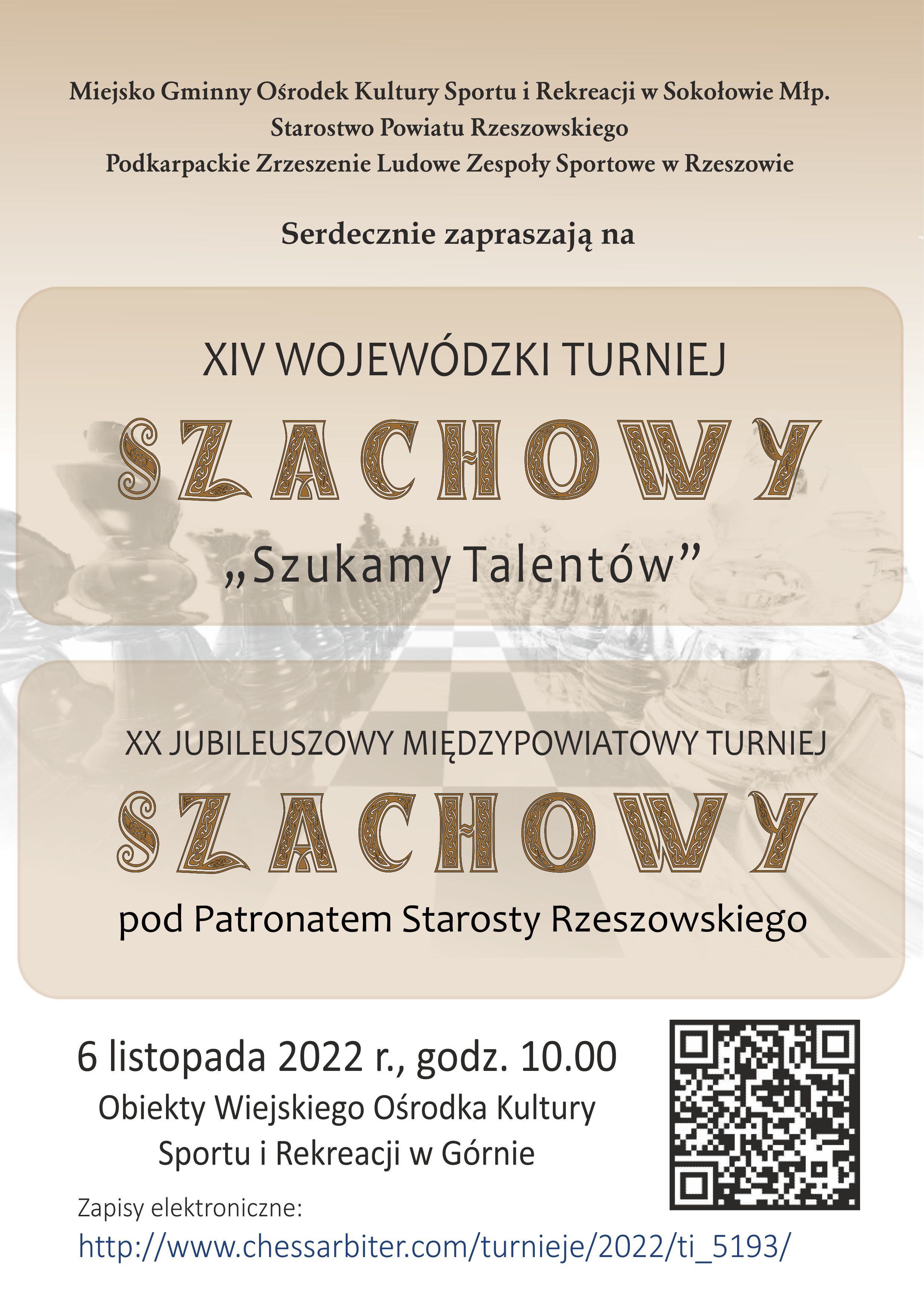 Wojewódzki Turniej Szachowy „Szukamy Talentów”