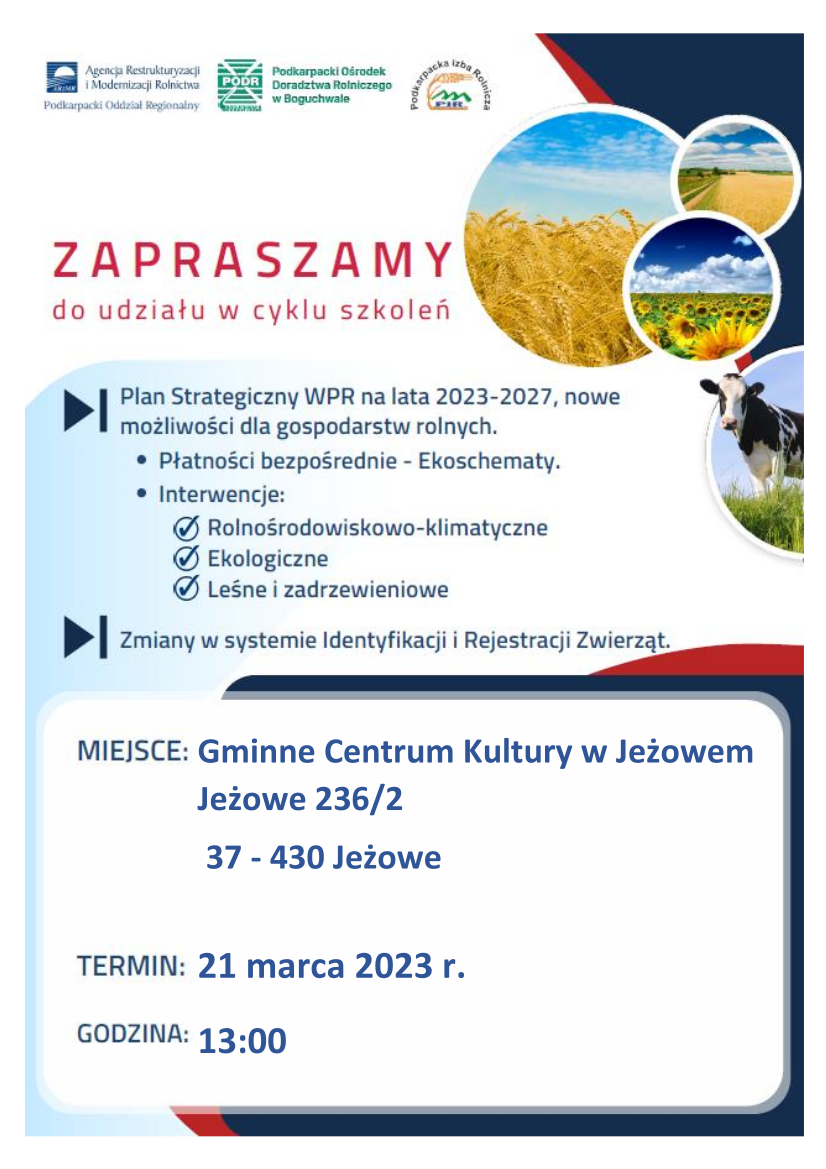 Szkolenie Plan Strategiczny WPR na lata 2023-2027, zmiany w systemie IRZ