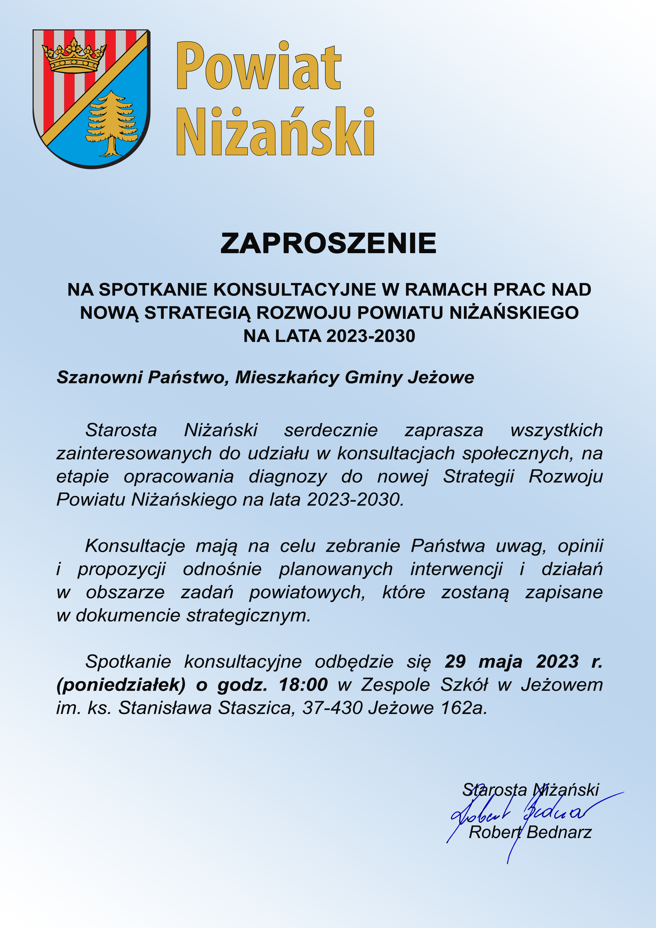 Strategia Rozwoju Powiatu Niżańskiego - spotkanie konsultacyjne