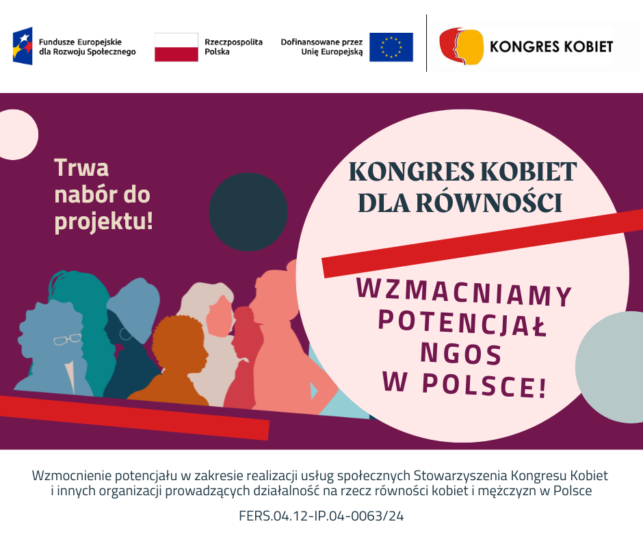 Trwa nabór do projektu „Kongres Kobiet dla Równości – Wzmacniamy potencjał NGO!