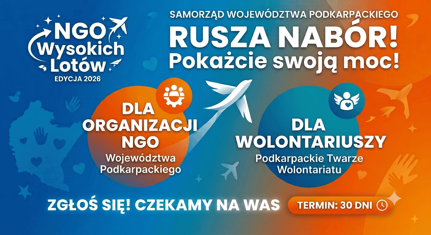 Rusza konkurs "NGO Wysokich Lotów" - edycja 2026