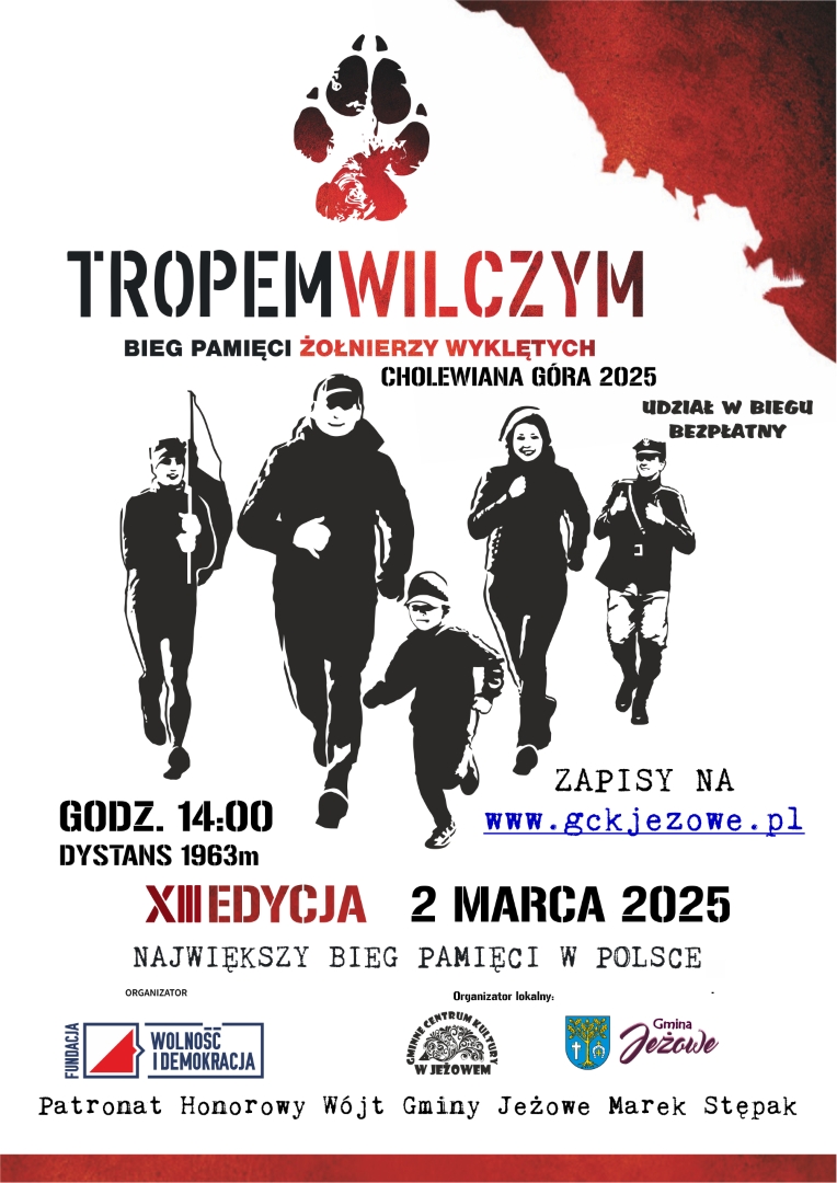Zapisy na XIII edycję Tropem Wilczym Biegu Pamięci Żołnierzy Wyklętych uruchomione!