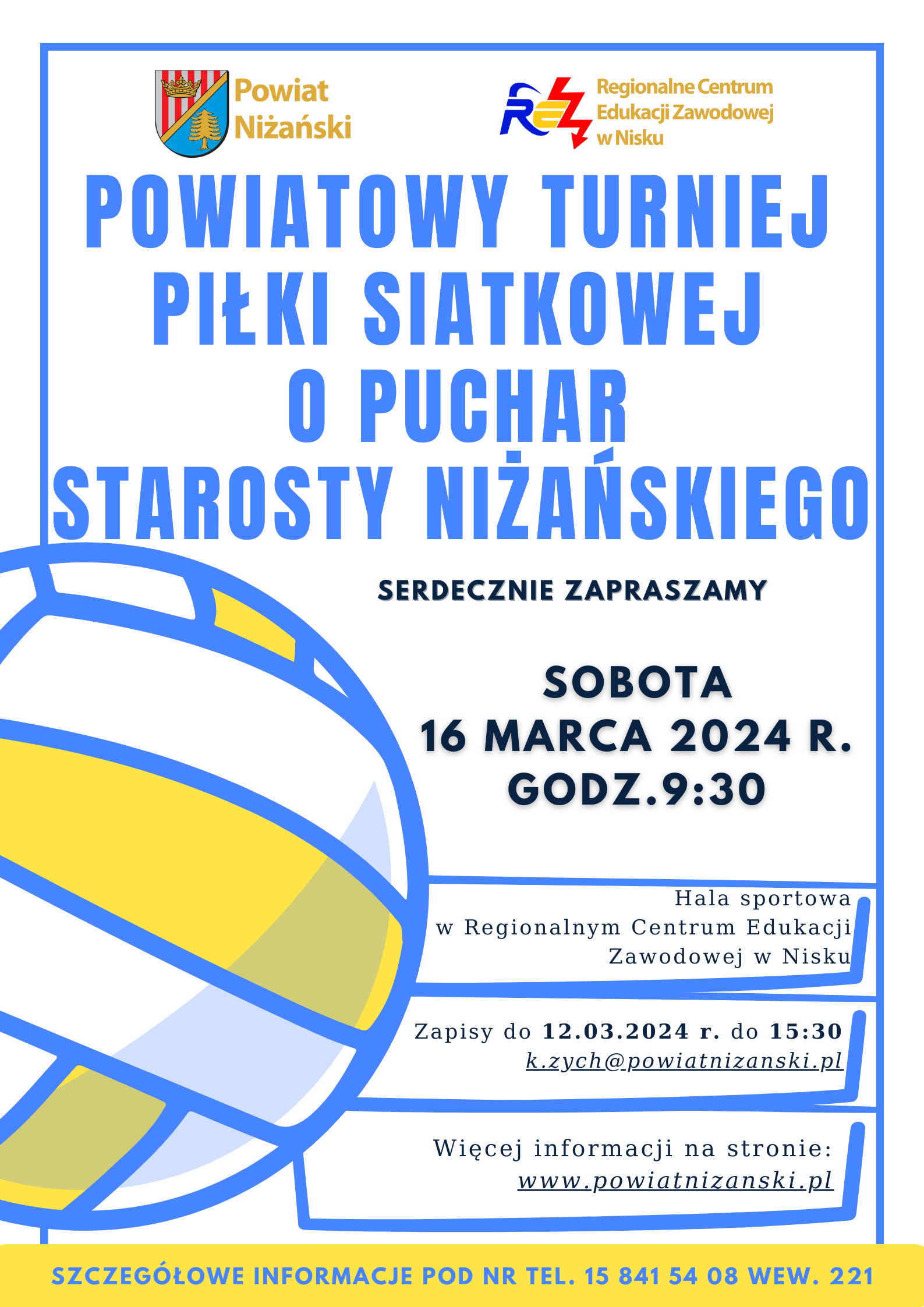 Powiatowy Turniej Piłki Siatkowej o Puchar Starosty Niżańskiego