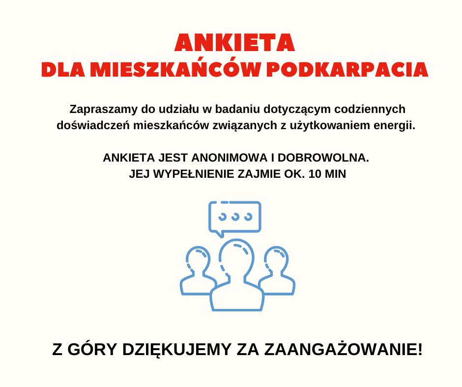 Badanie ankietowe dotyczące ubóstwa energetycznego 